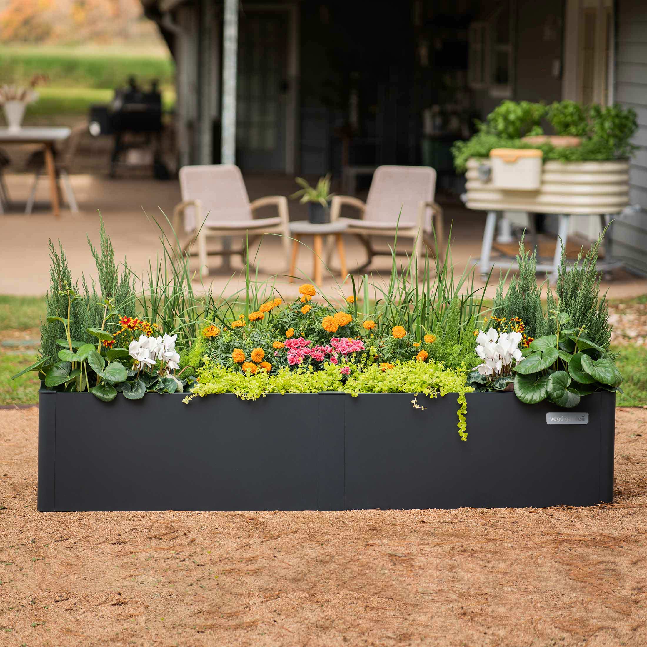 17" Tall Modern 27" x 53" Metal Raised Garden Bed - Image 15