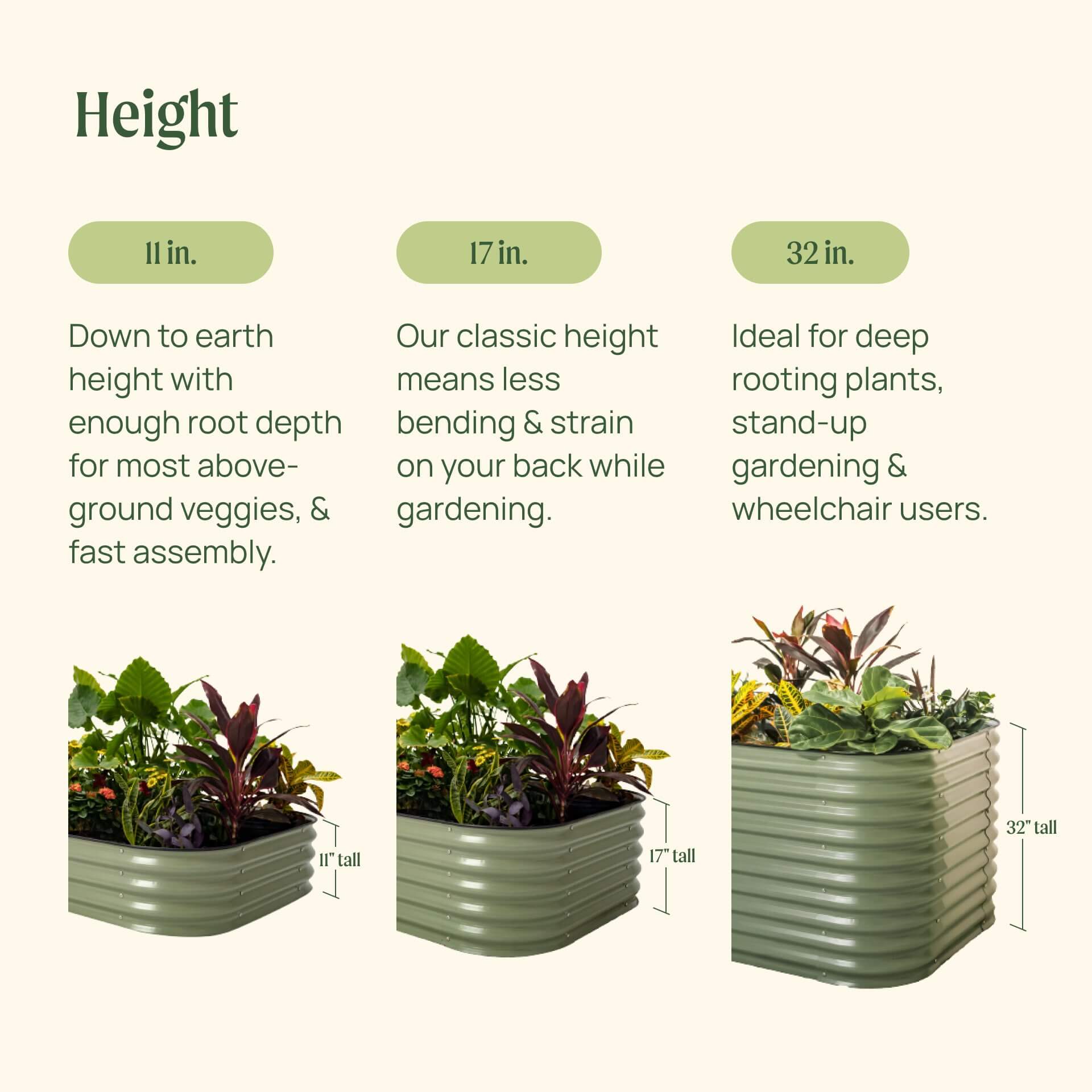 32" Extra Tall 9 In 1 Large Modular Metal Raised Garden Bed Kit - Image 14