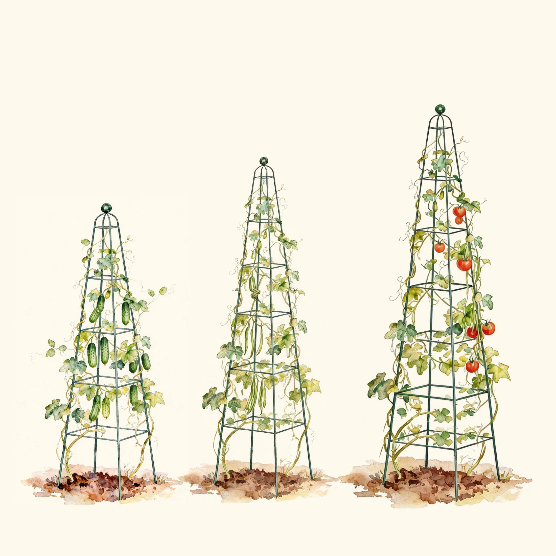 Pyramid Obelisk Garden Trellis - 9 ft - Image 5