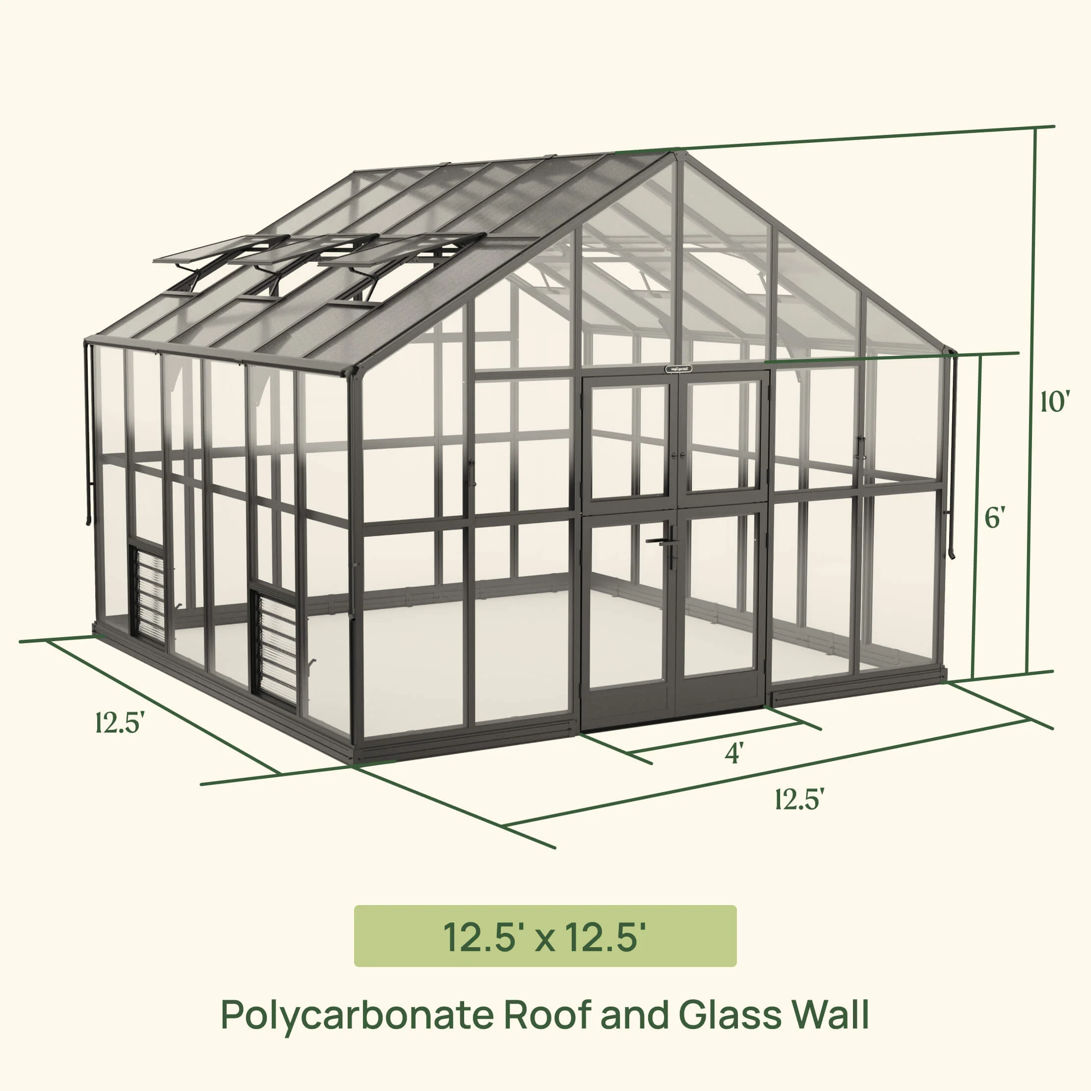 Vego Grand Victorian Greenhouse – 12.5ft Grow Light Garden + Bistro - Image 2