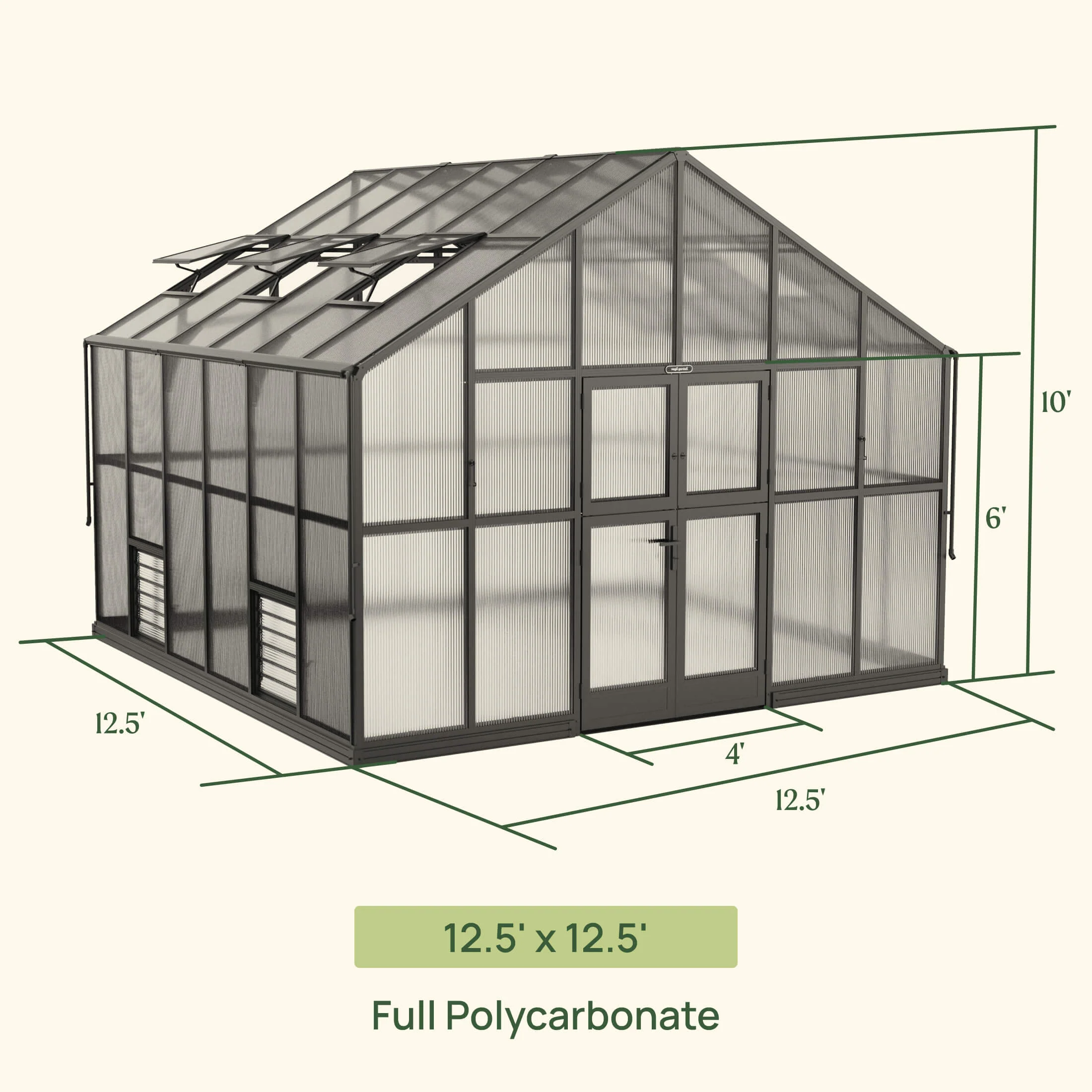 Vego Grand Victorian Greenhouse – 12.5ft Grow Light Garden + Bistro - Image 3