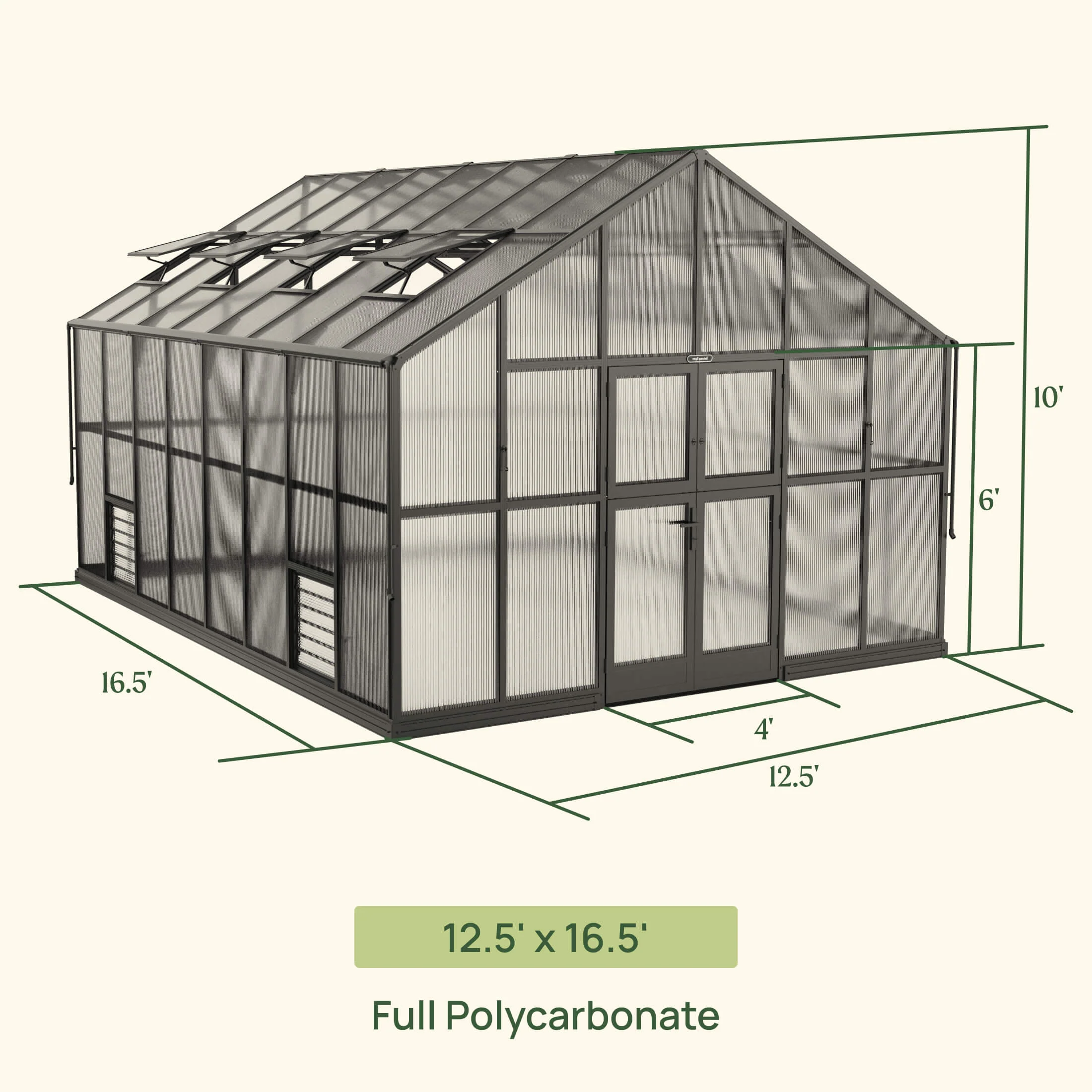 Vego Grand Victorian Greenhouse – 12.5ft Grow Light Garden + Bistro - Image 5