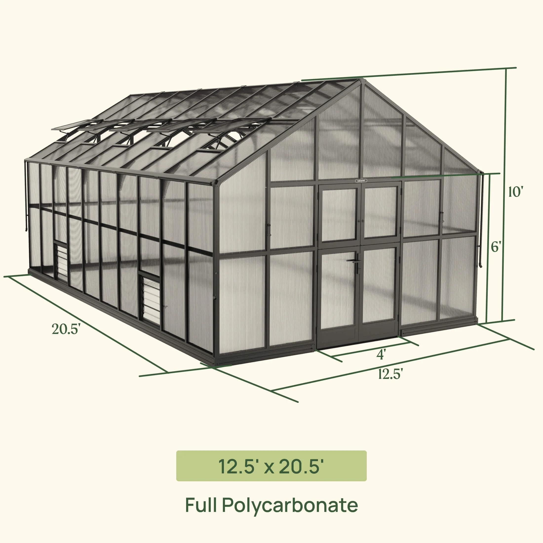 Vego Grand Victorian Greenhouse – 12.5ft Grow Light Garden + Bistro - Image 7