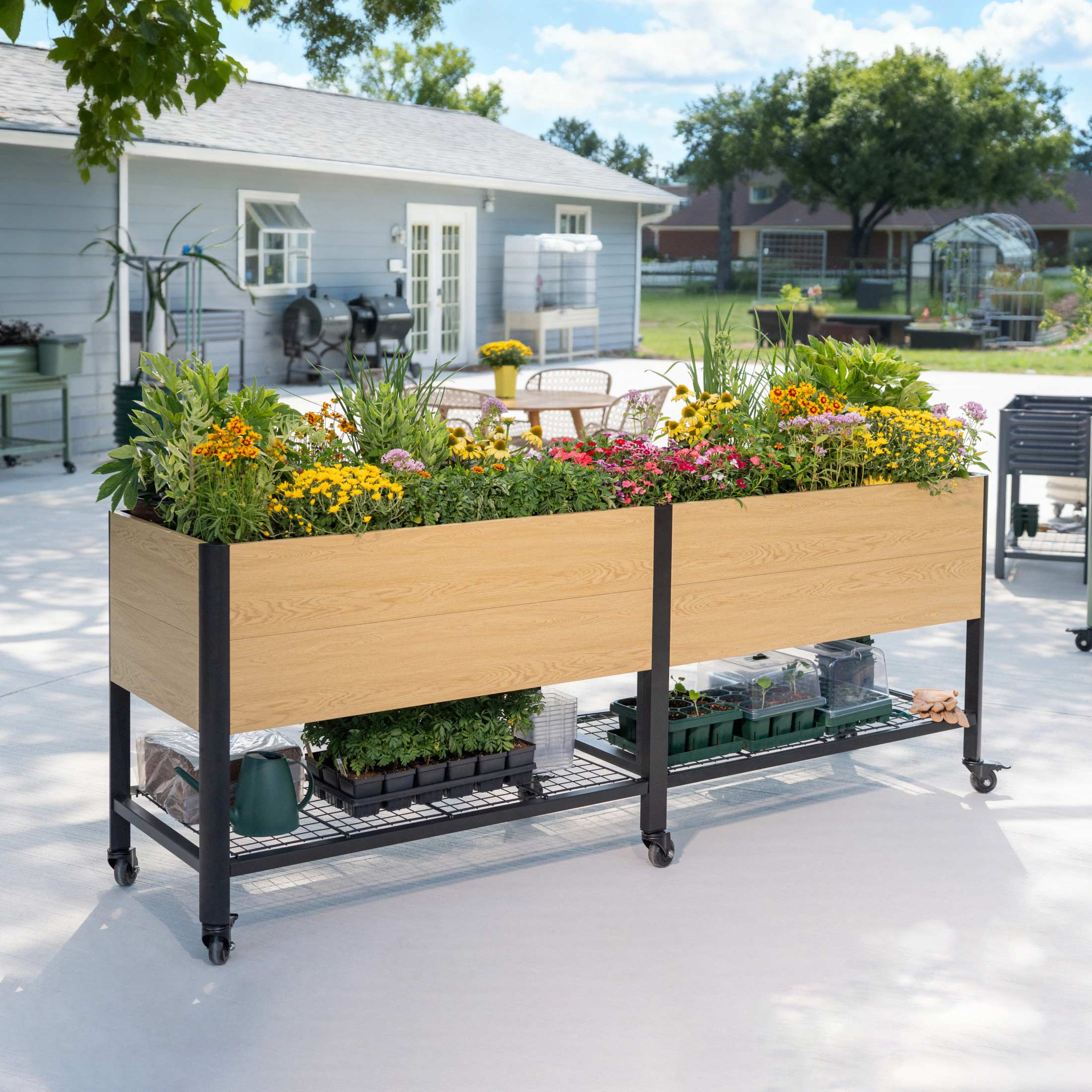 Woodgrain Elevated Garden Bed  2.0' x 4.0' - Image 10