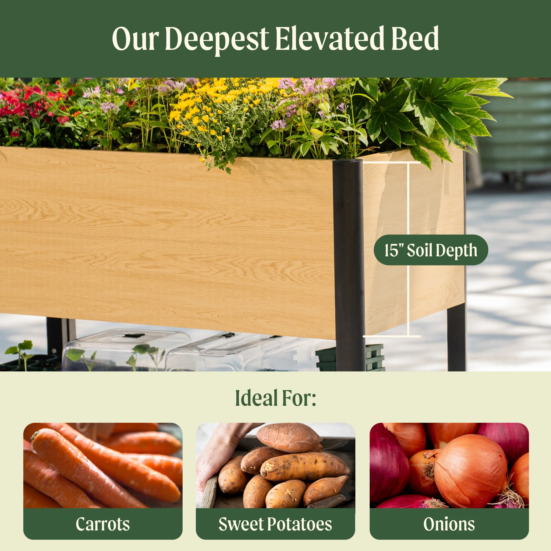 Woodgrain Elevated Garden Bed  2.0' x 4.0' - Image 6